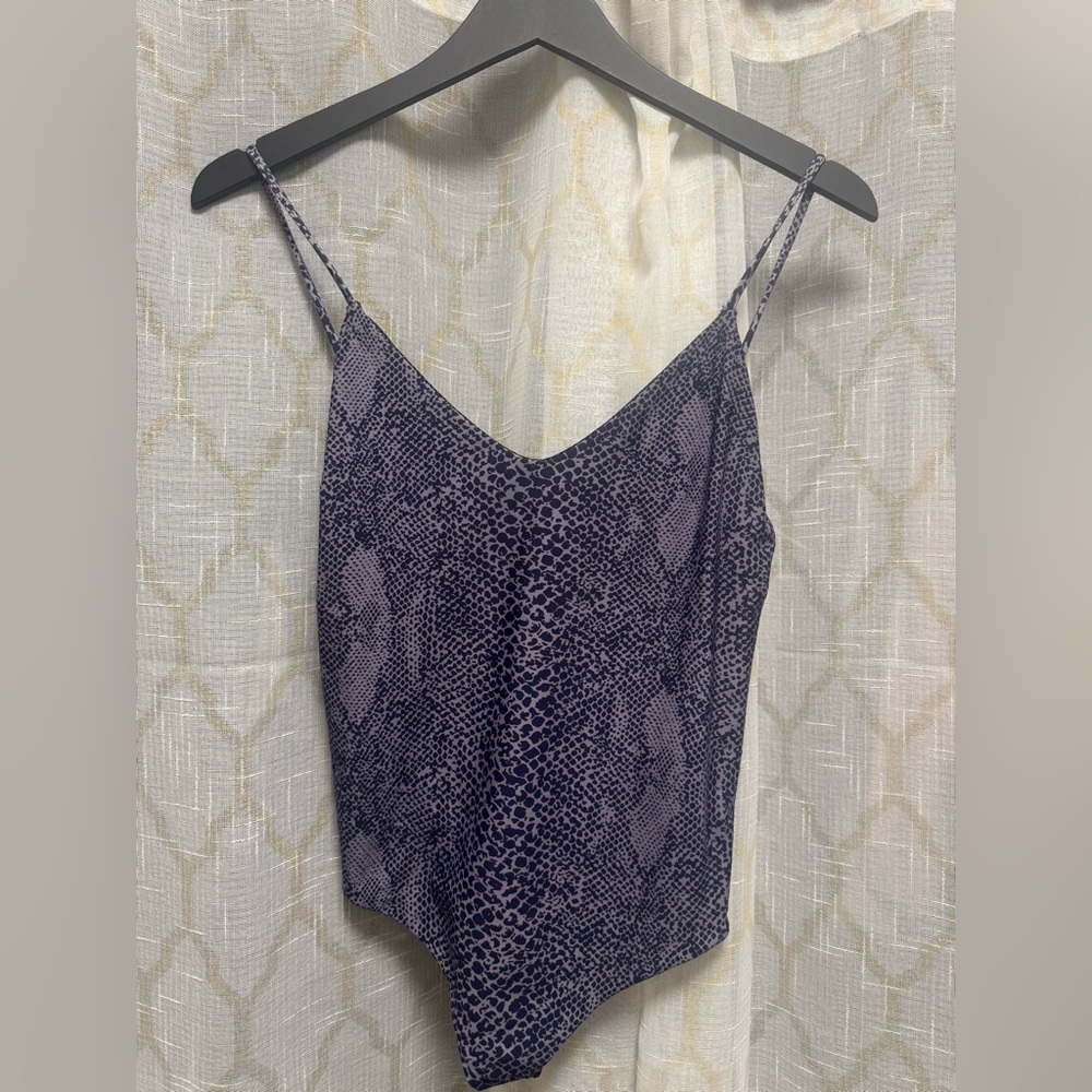 ACACIA swimwear Purple Snake-Print. Size Medium.